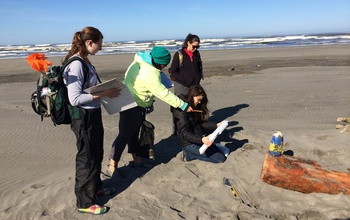 four women citizen scinetists on the Pacific coast